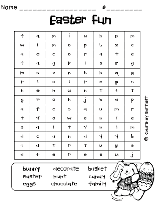 Spring Word Searches - Swimming Into Second