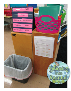 Teacher Tip Tuesday: Literacy Station Organization - Swimming Into Second