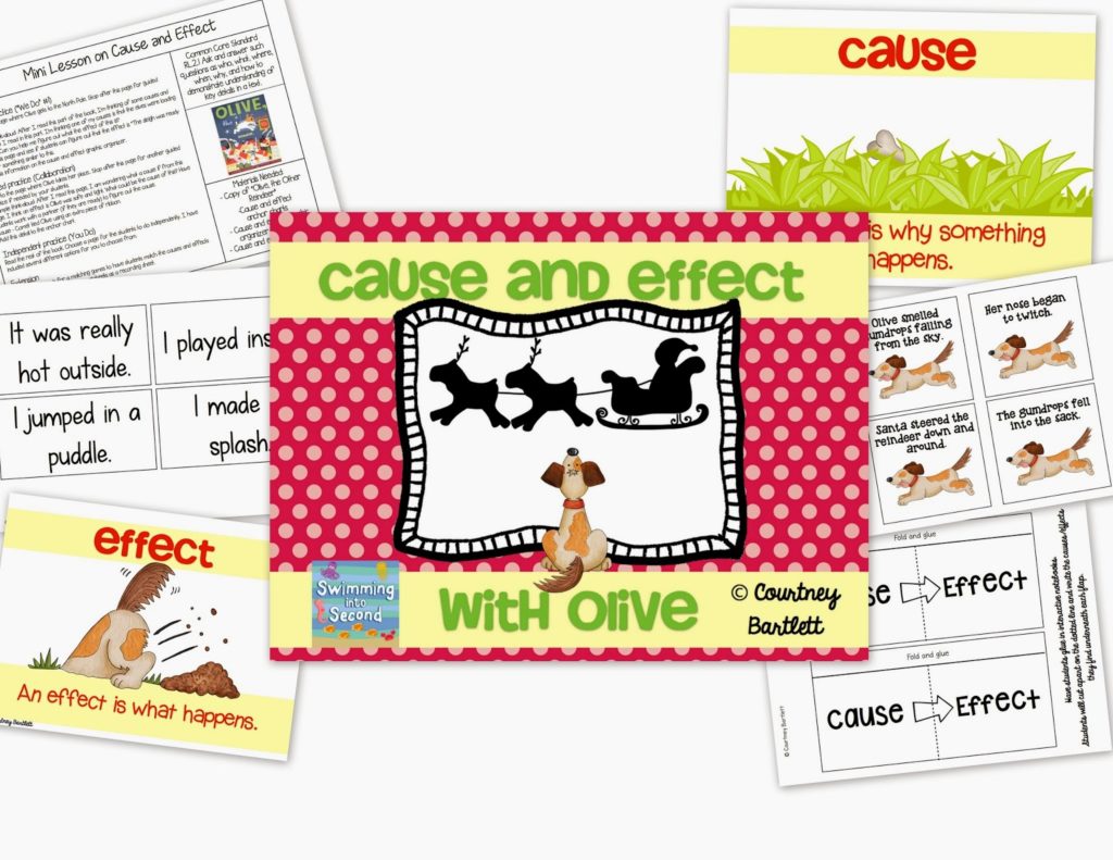 http://www.teacherspayteachers.com/Product/Cause-and-Effect-minilesson-with-Olive-the-Other-Reindeer-1585863